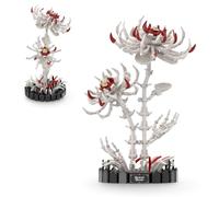 Skull Flower Building Block Kit, 558 PCS White Bones Flower Bricks Model