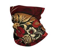 Skull Flower Day Of The Dead Soul Red Men Women Snoods Multifunctional Face Covering Scarf Stretchy Neck Warmer For Winter Cold Weather Walking Sport