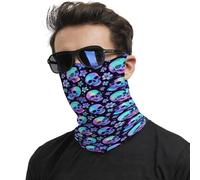 Skull Flower Tie Dye Windproof Face Cover Uv Protection Face Shield Facial Decoration For Climbing Women Sports
