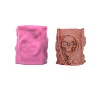 Skull Flowerpot Silicone Mold Epoxy Resin Decoration Making Soap Melt Resin Home Decoration Flower Pot Molds for Casting