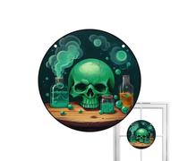 Skull Front Door Sign 2D Acrylic Halloween Decoration