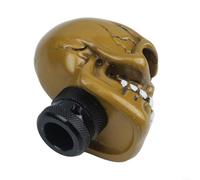 Skull Gear Shift Knob Manual Car Shifter Handle - Unique Wave Head Design ABS Auto Interior Styling - Wide Fit for Most Vehicles Racing Decor(Yellow)