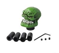 Skull Gear Shift Knob Manual Car Shifter Handle - Unique Wave Head Design ABS Auto Interior Styling - Wide Fit for Most Vehicles Racing Decor(Green)