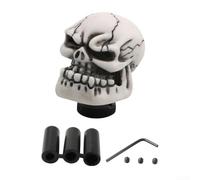 Skull Gear Shift Knob Manual Car Shifter Handle - Unique Wave Head Design ABS Auto Interior Styling - Wide Fit for Most Vehicles Racing Decor(White)