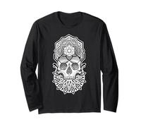 Skull Geometry Mandala Sacred Long Sleeve T-Shirt