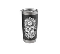 Skull Geometry Mandala Sacred Stainless Steel Insulated Tumbler