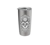 Skull Geometry Mandala Sacred Stainless Steel Insulated Tumbler