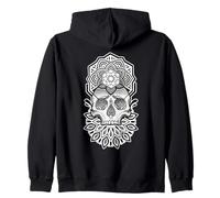 Skull Geometry Mandala Sacred Zip Hoodie
