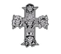 Skull Ghost Head 29X24CM Rock Punk Band Large Iron On Embroidery Patches, Badge Music Skull Skeleton Flower Skull for Clothes Jackets