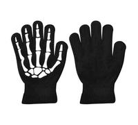 Skull Gloves for Kids,Halloween Skeleton Gloves - Cycling with Skull Glow in the Dark for Kids - Warm Halloween Running Mittens Makes