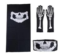Skull Gloves - Skeleton Mask and Halloween Gloves, Halloween Masks, Ghostface Mask, Scary Mask, Grim Reaper Mask, Perfect Halloween Costume Accessories, Call Of Duty Costume, Day Of The Dead Gloves