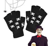 Skull Gloves, Skull Gloves for Kids | Skeleton Cycling Halloween Kids Gloves - Glow in the Dark for Carnival, Masquerade, Christmas Party