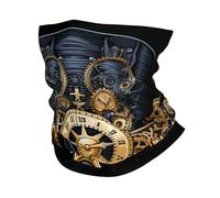 Skull Gold Steampunk Gear Wheels Vintage Women Men Magic Headband Stylish Bandana Comfortable Neck Gaiter For Running Football Tennis