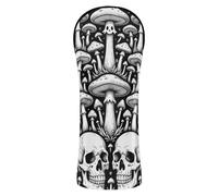 Skull Gothic Occult Mushroom Skeleton Head Covers for Golf Clubs Waterproof Headcover with Interchangeable No. Tags for Driver Fairway Hybrid Wood