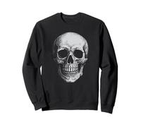 Skull Gothic Punk Rock Fall Distressed Retro Halloween Sweatshirt