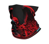 Skull Grim Reaper Skeleton Angel God Red Men Women Neck Gaiter Multifunctional Tube Scarf Durable Headwear For Running Tennis Snowboarding