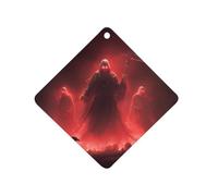 Skull Grim Reaper Skeleton Gothic Car Air Freshener Decorative Hanging Aromatherapy Tablets for Car Trucks Rhombus