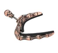 Skull Guitar Metal Guitar Tuning Clamp Adjustable Tightness Guitar Clip for Folk Acoustic and Electric Guitars (Antique Bronze)