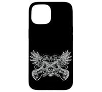 Skull Guitars Wings | Vintage Classic Rock Coat of Arms Case for iPhone 15