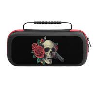 Skull Gun Travel Carrying Case Compatible with Switch Portable Storage Bag Protective Pouch