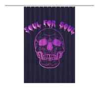 Skull - Halloween - Gradient - T-shirtDurable Heavy Duty Shower Curtain, Thick Polyester, Rustproof Grommets, Weighted Hem - Weighted Shower Curtains, Bath Curtains Shower46.85x70.87Inch（119x180cm）