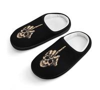Skull Hand Fck-off Cute House Slippers Cotton Slipper Indoor Soft Shoes for Boys Girls