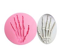Skull Hand Horror Silicone Mold, DIY Baking Decoration Mold for Halloween Cake Craft
