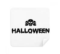 Skull Happy Ghost Fear Halloween Glasses Cleaning Cloth Phone Screen Cleaner Suede Fabric 2pcs