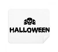 Skull Happy Ghost Fear Halloween Phone Screen Cleaner Glasses Cleaning Cloth 2pcs Suede Fabric