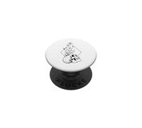 Skull Harajuku Line Art Vaporwave Witchy Soft Grunge PopSockets Adhesive PopGrip