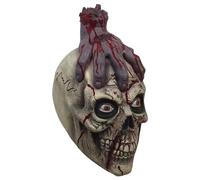 Skull Head Covering - Realistic Creepy Cosplay Costume, Head Gear for Transformation, Authentic Masque Piece, Spooky Apparel Component with Detailed Bone Design, Holiday Event Kit for Wearing