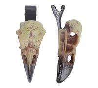 Skull Head Hair Clips | Scary Cosplay Skull Barrette For Hair Styling - Halloween Hairpins, Costume Accessory For, Haunted House, Day Of The Dead
