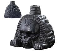 Skull Head Model - Screaming Whistle Function, 3.54 Inch Skeleton Figurine, Realistic Human Skull, Home Table Ornament | for Halloween Christmas Birthday Party Decoration Display Spooky Fun Use