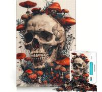 Skull Head Mushroom Magic 1000 Piece Jigsaw Puzzles for Teenagers Cognitive Toy Slow Enjoy Premium Edge Santa Wish Pick 38x26cm