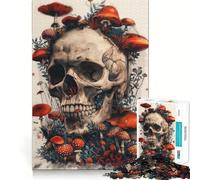 Skull Head Mushroom Magic Jigsaw 1000 Pieces for Teenagers Logic Boost Toy Calming Play Premium Edge Art Collectible 38x52cm