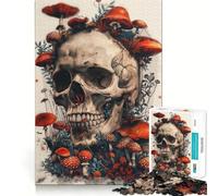 Skull Head Mushroom Magic Jigsaw Puzzle for Teenagers 1000 Pieces Fine Logic Toy Calm Pastime Neat Edge Art Collection Piece 50x75cm
