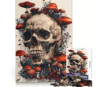 Skull Head Mushroom Magic Jigsaw Puzzle for Teenagers 1000 Pieces Fine Logic Toy Calm Pastime Neat Edge Art Collection Piece 50x75cm