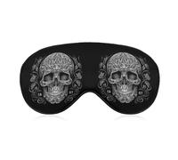 Skull Head Portrays A Detailed Human Skull Sleep Mask with Adjustable Strap, Comfortable Soft Eye Mask Sleeping Aid, Light-Blocking Eye Masks