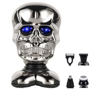Skull Head Shaver for Bald Men, Electric Razor, USB Rechargeable, Waterproof, 80 Minute Battery Life, Adjustable Head, Multiple Accessories for Shaving, Trimming, Grooming