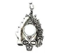 Skull Head Skeleton Pendant Natural Crystal Stone Bead Gift -Opal