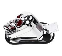 Skull Headlight Motorcycle Light Accessory Kit Halloween Season Silver ABS | Nighttime Rides, Fits Most Motorcycle Models, Waterproof Decorative Piece, Enhances Visibility, Ghost Head Shape