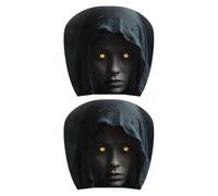 Skull Headrest Covers 2 Pack Scary Halloween Car Seat Protector Decor