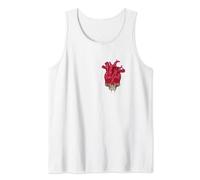 Skull Heart - Aesthetic Graphic , Soft Grunge, Emo, Goth Tank Top