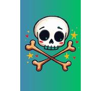 Skull Hearts & Bones & Stars 120-page Lined Journal: Funny Halloween Day of the Dead Skull Gift Lined Notebook Journal Diary for Co-worker, Friend, Woman Girls & Family