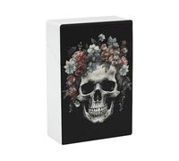 Skull in Darkness Cigarette Case 85mm King Size, Crushproof Plastic Cigarette Box Holder for Men Women Cigar Protective Cover Waterproof Cigarettes Holder 20 Capacity