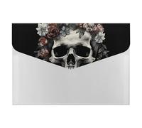 Skull in Darkness File Folder 6-Pocket, Waterproof Accordion File Organizer with Snap Closure, Expanding Document Holder for Office, Home