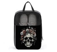 Skull in Darkness Shoe Bag Waterproof & Breathable Shoe Pouch for Travel, Portable Carry Case for Sports Sneakers, Gym, Vacation