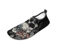Skull in Darkness Water Shoes for Women Men Quick-Dry Non Slip Barefoot Aqua Socks Swim Rock Climbing Pool Shoes Socks Sports Shoes Athletic Must Haves Outdoor Gear, Style, 5 Women/5 Men