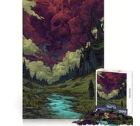 Skull in The Sky, Ill Omen 1000 Piece Jigsaw Puzzles for Adults Sharp Logic Toy Home Leisure Tight Cut Heartfelt Gift 38x26cm