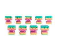 Skull Keyboard Fidget Toys, 3D Printed Cute Skull Fidget Clicker Sensory Toys for Focus and Calming, Handheld Stress Toy for Adults (Sky Blue, 9pcs)